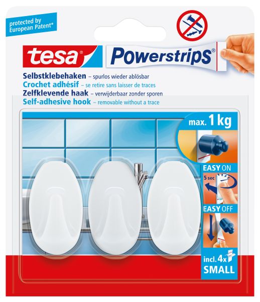 TESA Powerstrips Haken L 575330001 weiss