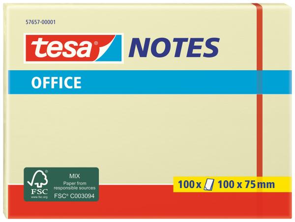 TESA Office Notes 75x100mm 576570000 gelb 100 Blatt