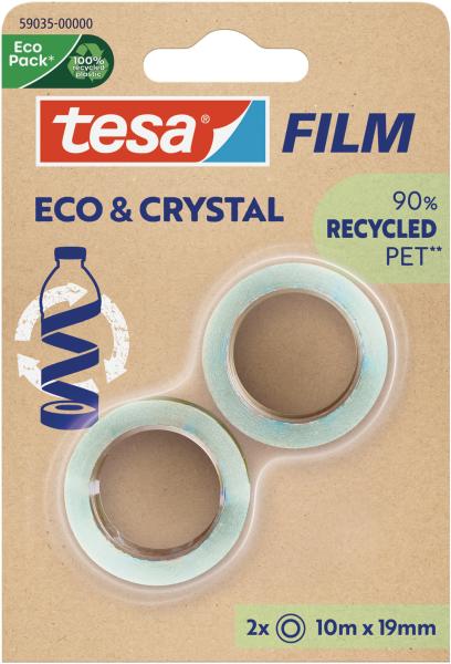 TESA Tesafilm eco&crystal 10mx19mm 59035-00000 Klebeband 2 Stück