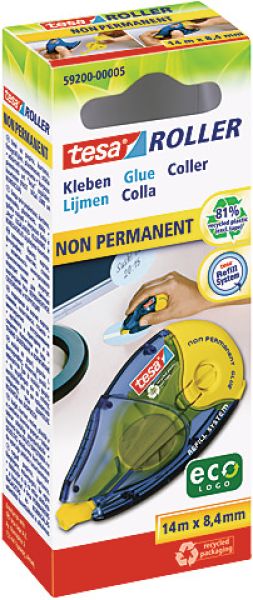 TESA Kleberoller ecoLogo 592000000 non-perm. 8.4mmx14m