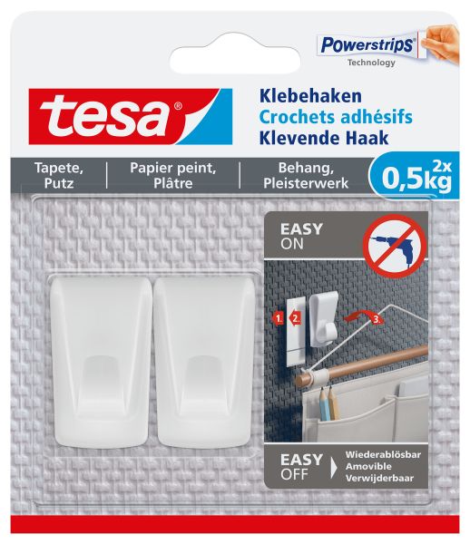 TESA Klebehaken 2x0,5kg 77780-00000 Tapete & Putz