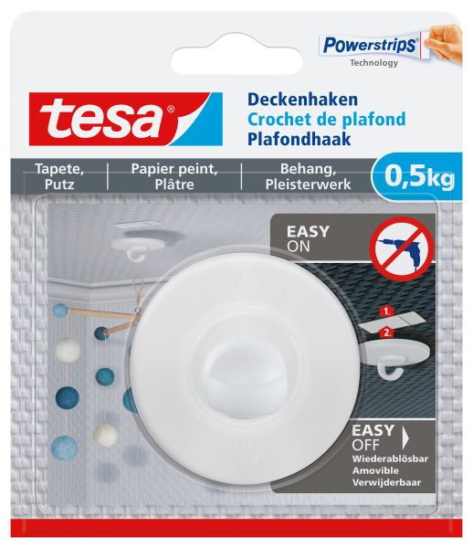 TESA Deckenhaken bis 0,5kg 77781-00000 Tapete & Putz