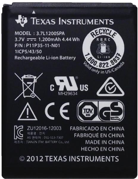 TEXAS INSTRUMENTS Akku-Pack mit Kabel NSP-2 AP Nspire CX, CX CAS,TI-84+ C SE