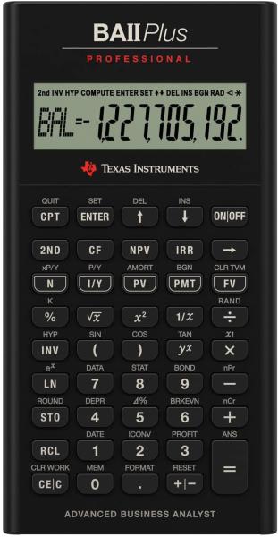 TEXAS INSTRUMENTS Schulrechner TI-BAII+ plus d/f/i