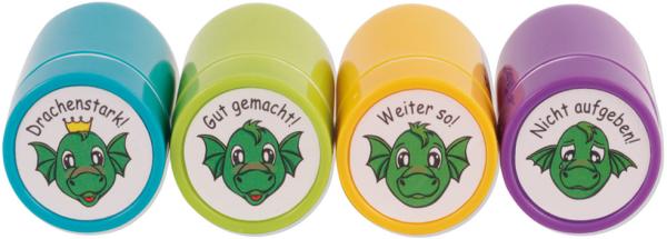 TIMETEX Set Dauer-Stempel 62016 Drachen-Gesichter 4 Stück