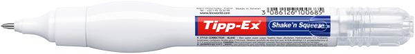 TIPP-EX Shake'n Squeeze 8ml 802.2921 Korrekturstift, Blister weiss