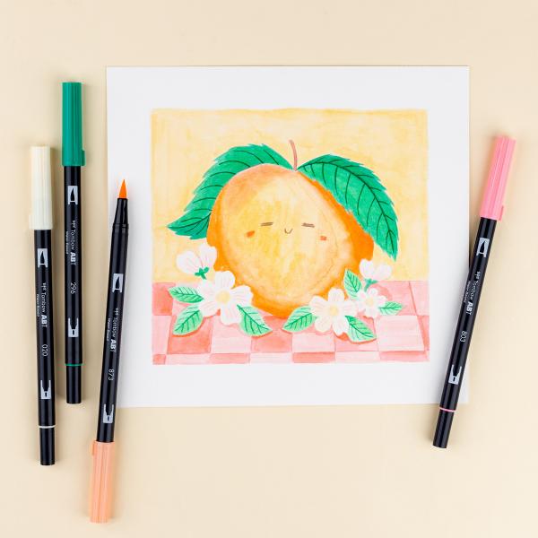 TOMBOW Dual Brush Pen ABT ABT-6PPEACHY Just Peachy 6 Stück