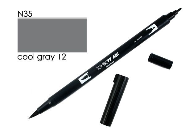 TOMBOW Dual Brush Pen ABT N35 cool gray 12