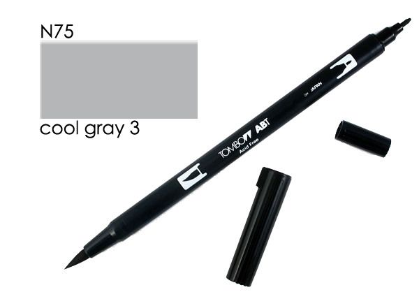 TOMBOW Dual Brush Pen ABT N75 cool grey 3