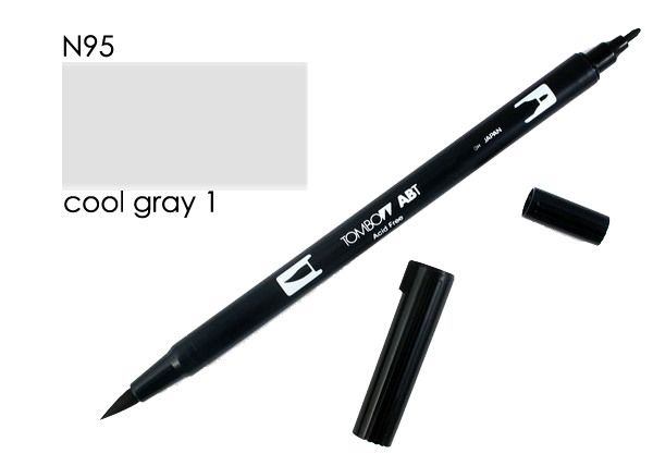 TOMBOW Dual Brush Pen ABT N95 cool grey 1