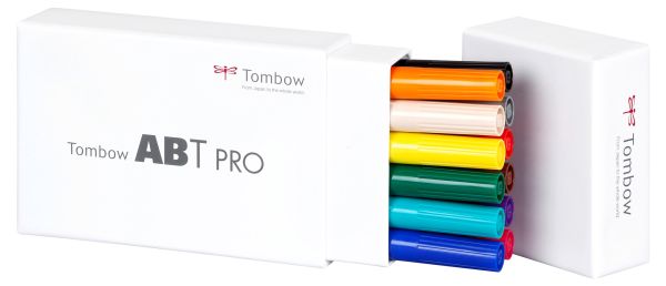 TOMBOW Dual Brush Pen ABT PRO ABTP-12P-1 Basic Colours 12 Stück