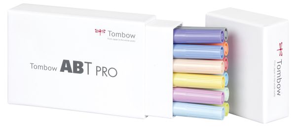 TOMBOW Dual Brush Pen ABT PRO ABTP-12P-2 Pastel Colours 12 Stück