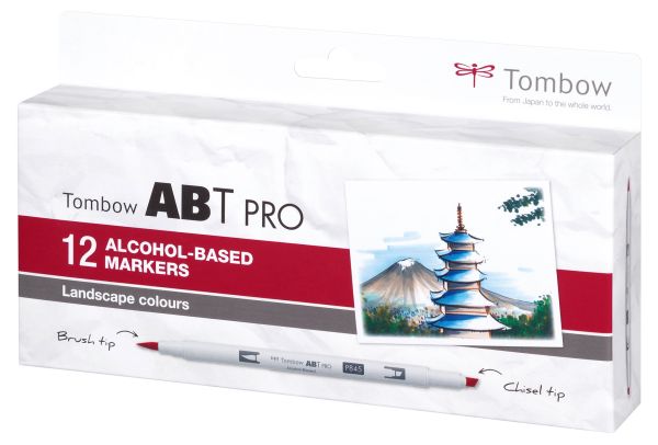 TOMBOW Dual Brush Pen ABT PRO ABTP-12P-4 Landscape Colours 12 Stück