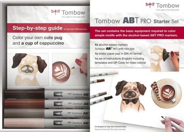 TOMBOW Starter Set ABT PRO ABTP-4P-MARK A5 Bristol Block