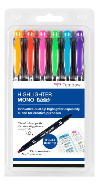 TOMBOW Mono edge Textmarker WA-TC-6P 6 Farben