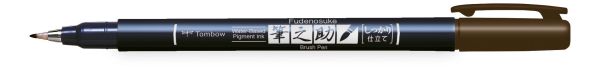 TOMBOW Kalligraphie Stift Hard WS-BH31 Fudenosuke, braun