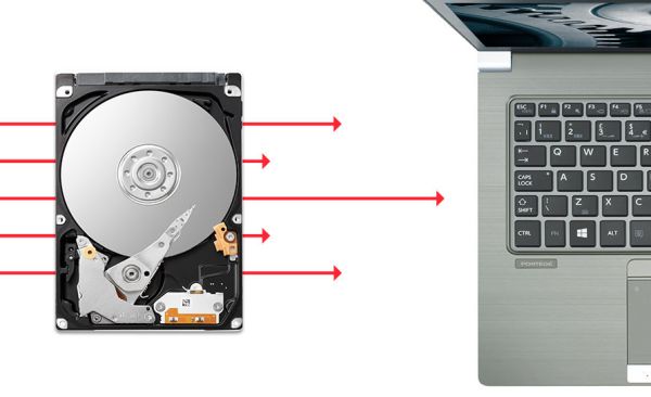 TOSHIBA Slim Laptop PC HDD L200 1TB HDWL110UZSVA internal, SATA 2.5 inch BULK