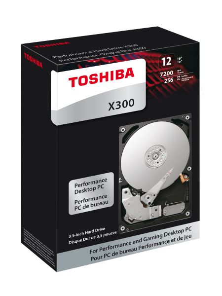 TOSHIBA HDD X300 High Performance 12TB HDWR21CEZSTA internal, SATA 3.5 inch