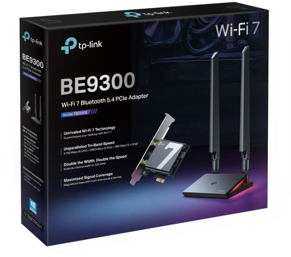 TP-LINK TriBand WiFi 7 BT PCI-E Adap. Archer TBE550E BE9300