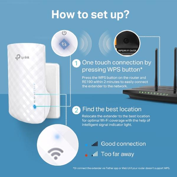 Tp-link ac750 wi-fi range extender re190 3 internal antennas - Tp-link-re190-6935364089665-04.jpg