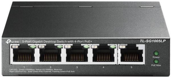 TP-LINK 5-Port Desktop Switch TL-SG1005LP with 4-Port PoE+