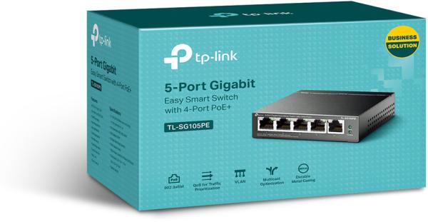 Tp-link 5-port easy smart switch tl-sg105pe with 4-port poe - Tp-link-tl-sg105pe-6935364052744-04.jpg