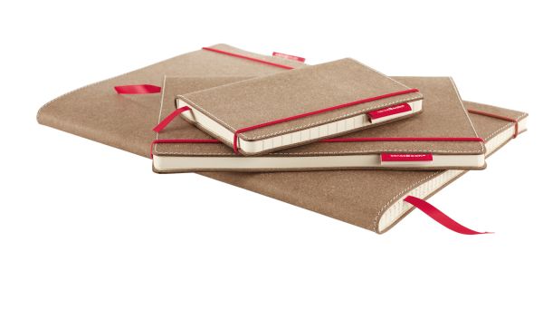 TRANSOTYPE senseBook RED RUBBER A5 75020500 blanko, M, 135 Seiten beige