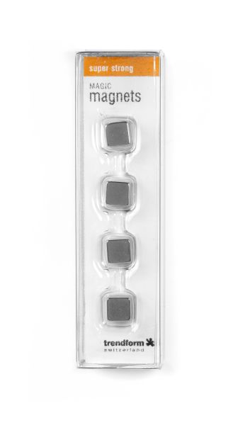 TRENDFORM Magic Magnets CUBE MM2010 4er Set silber