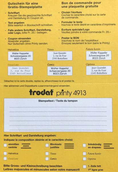 TRODAT Ersatzgutscheine TP114993 für 4913S