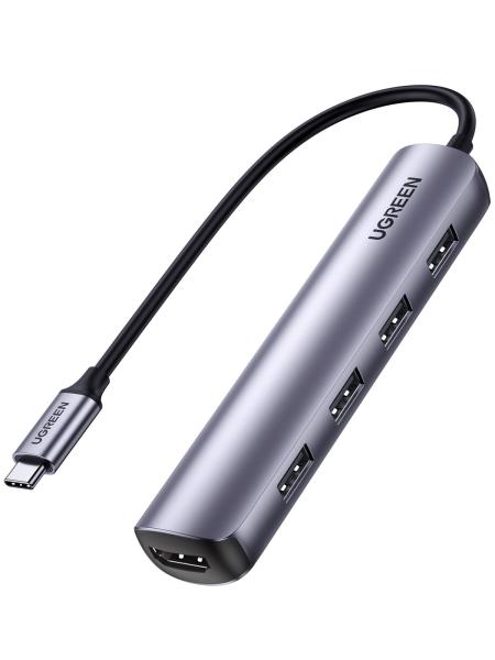 UGREEN USB-C Hub 5in1, Silver 20197 HDMI,4xUSB-A