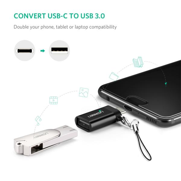 Ugreen adapter type c to usb 50283 3.0 a,lanyard ,gray,(bb) - Ugreen-50283-6957303852833-04.jpg