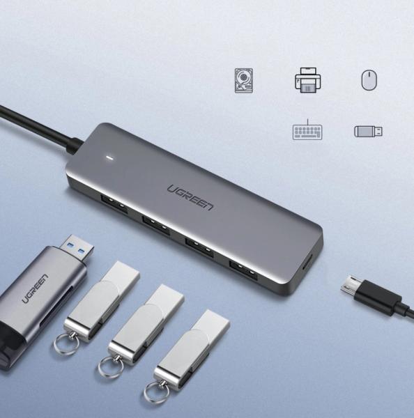 UGREEN USB 3.0 Hub 4-Port 50985 with USB-C Power Supply