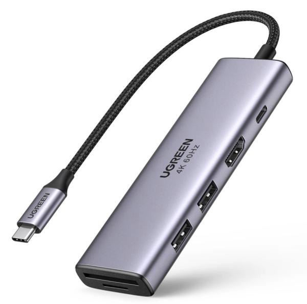 UGREEN USB-C Hub 6-in-1, 100W 60384 2xUSB 3.2 Gen1,HDMI,SD,TF,PD