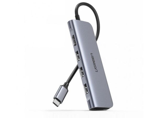 UGREEN USB-C Hub 6in1, Silver 70410 HDMI,3xUSB-A, SD TF