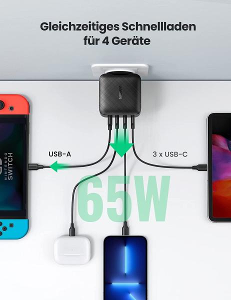 Ugreen usb wall charger 65w 4-port 70774 pd gan 3xusb-c,1xusb-a,black - Ugreen-70774-6957303877744-04.jpg