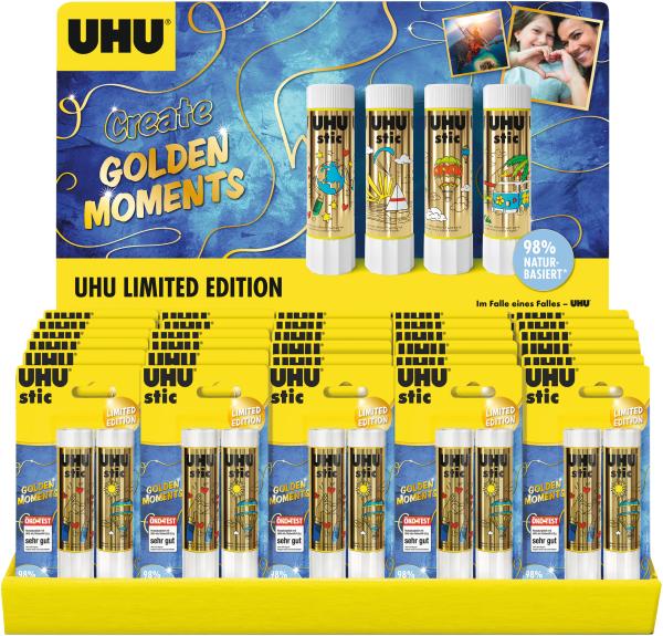 UHU Klebestift Stic Display 507820 Golden Moments 2x21g