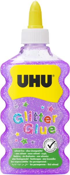 UHU Glitter Glue Maxi 510570 lila, 185g