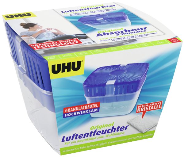 UHU Luftentfeuchter Original 52155 mit Granulat 450g