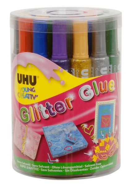 UHU Glitter Glue Dose 76 24 Stück