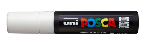 UNI-BALL Posca Marker 15mm PC-17K WHITE weiss, auf Wasserbasis