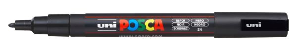 UNI-BALL Posca Marker 0,9-1,3mm PC-3M BLACK schwarz, Rundspitze