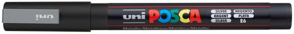 UNI-BALL Posca Marker 0,9-1,3mm PC-3M SILVER silber, Rundspitze