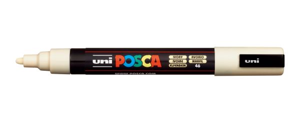 UNI-BALL Posca Marker 1,8-2,5mm PC-5M IVORY elfenbein, Rundspitze