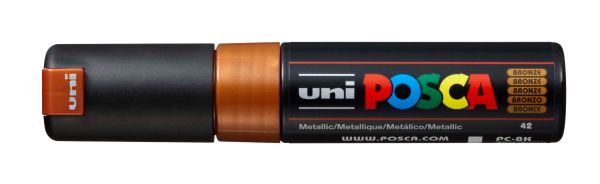 UNI-BALL Posca Marker 8mm PC-8K BRONZE MET bronze, Keilspitze