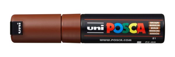 UNI-BALL Posca Marker 8mm PC-8K BROWN braun, Keilspitze