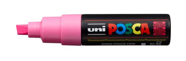 UNI-BALL Posca Marker 8mm PC-8K F.PINK fluo rosa, Keilspitze