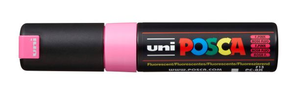 UNI-BALL Posca Marker 8mm PC-8K F.PINK fluo rosa, Keilspitze