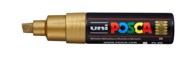 UNI-BALL Posca Marker 8mm PC-8K GOLD MET gold, Keilspitze