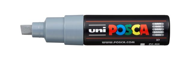 UNI-BALL Posca Marker 8mm PC-8K GREY grau, Keilspitze