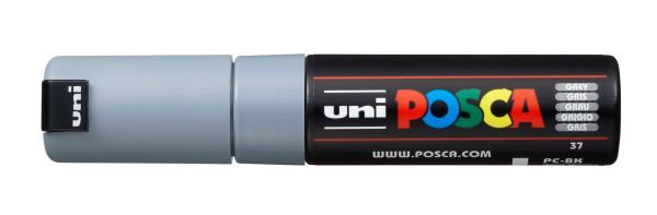 UNI-BALL Posca Marker 8mm PC-8K GREY grau, Keilspitze